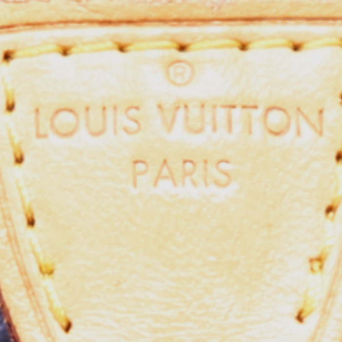 Louis Vuitton Antigua shopping bag in navy blue and black canvas - Detail D5