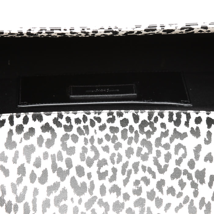 Pochette Saint Laurent  Kate en cuir blanc et noir - Detail D3
