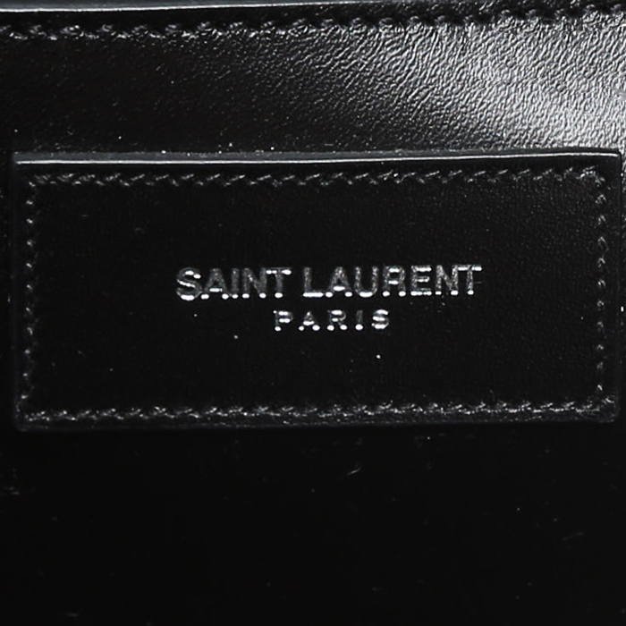 Pochette Saint Laurent  Kate en cuir blanc et noir - Detail D4