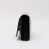 Bolsito de mano Saint Laurent  Kate en cuero blanco y negro - Detail D7 thumbnail