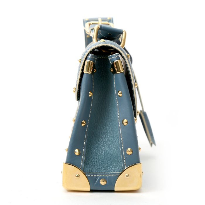 Bolso para llevar al hombro o en la mano Louis Vuitton  Talentueux en cuero suhali azul - Detail D6