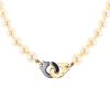 Dinh Van Menottes R12 necklace in yellow gold, white gold and cultured pearls - 00pp thumbnail