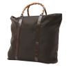 Shopping bag Gucci   in tela marrone e pelle marrone - 00pp thumbnail