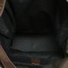 Gucci   shopping bag  in brown canvas  and brown leather - Detail D3 thumbnail