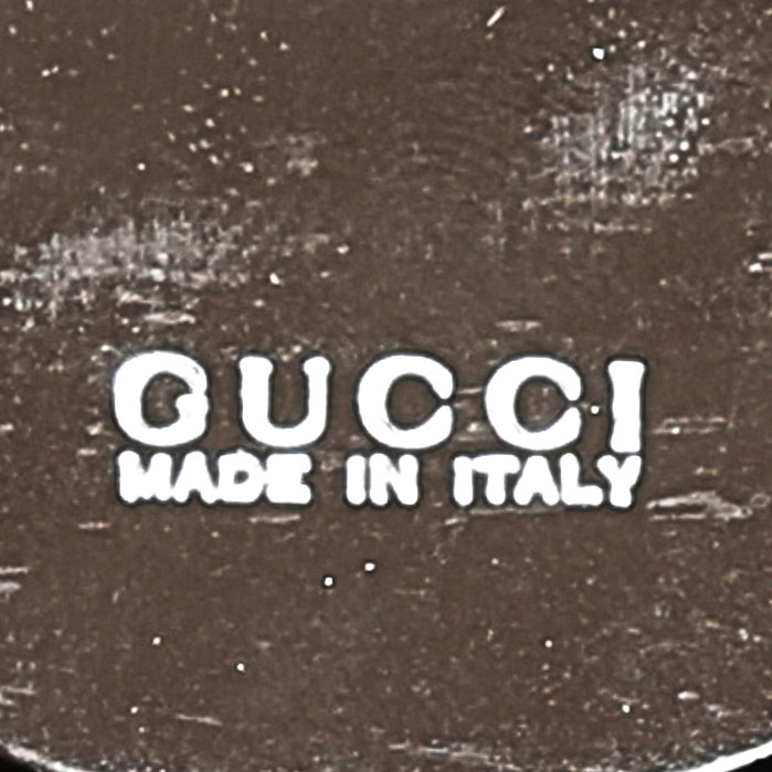 Shopping bag Gucci   in tela marrone e pelle marrone - Detail D4