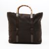 Shopping bag Gucci   in tela marrone e pelle marrone - Detail D8 thumbnail