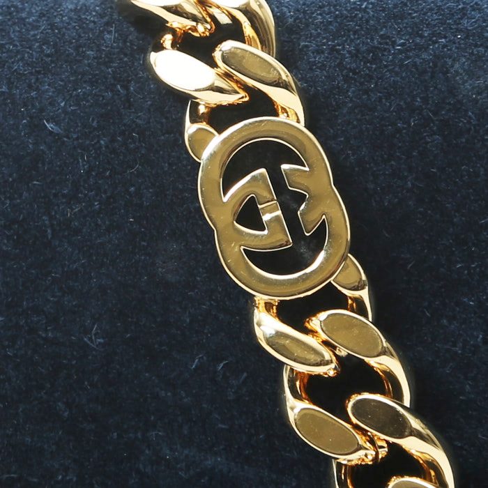 Bolso bandolera Gucci  Blondie en ante azul y cuero azul - Detail D1