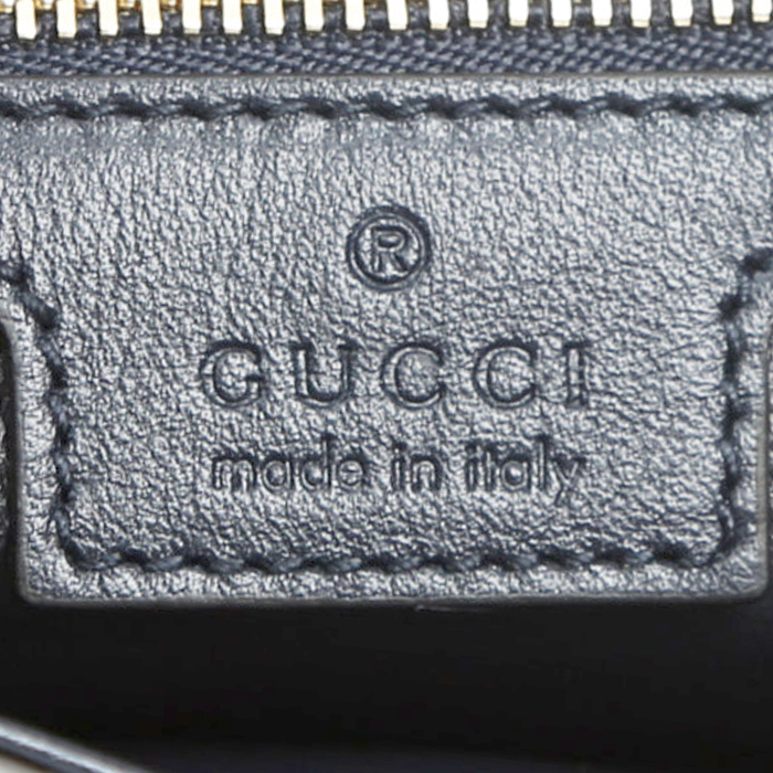 Borsa a tracolla Gucci  Blondie in camoscio blu e pelle blu - Detail D4