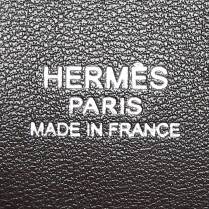 Hermès  Plume Elan handbag  in brown box leather - Detail D3