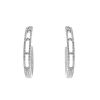 Messika Move Joaillerie hoop earrings in white gold and diamonds - 00pp thumbnail