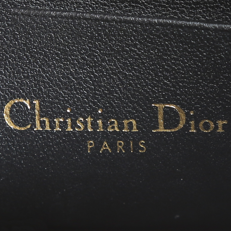 Dior Pochette Daily shoulder bag in black leather cannage - Detail D3