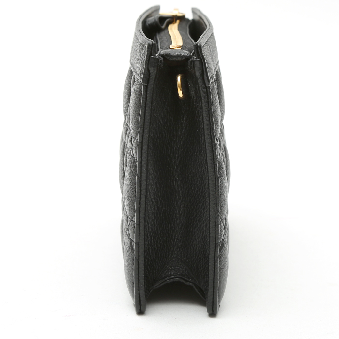 Dior Pochette Daily shoulder bag in black leather cannage - Detail D5