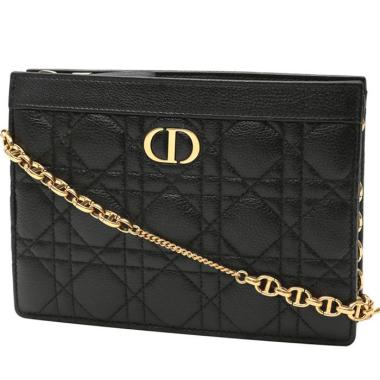 Bolso bandolera Dior  Pochette Daily en cuero cannage negro
