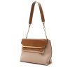 Chloé  Clare handbag  in beige and brown leather - Detail D2 thumbnail