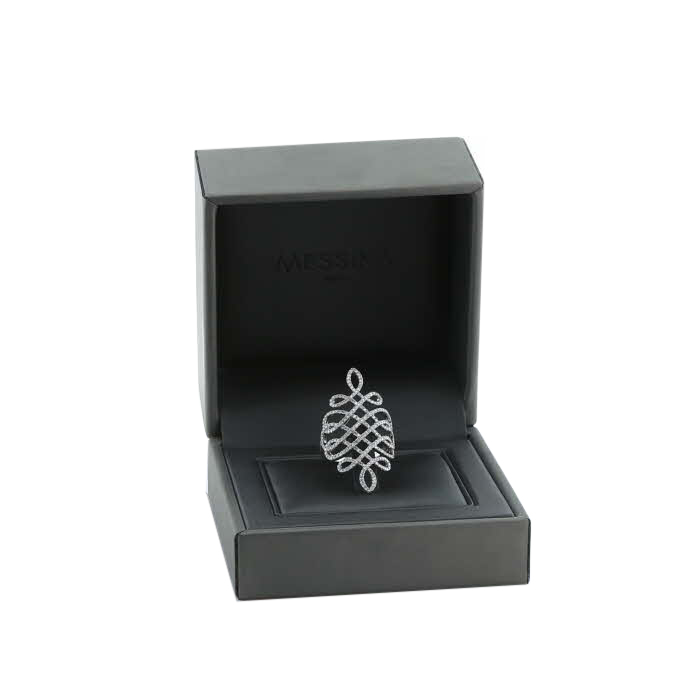 Sortija Messika Promess en oro blanco y diamantes - Detail D2