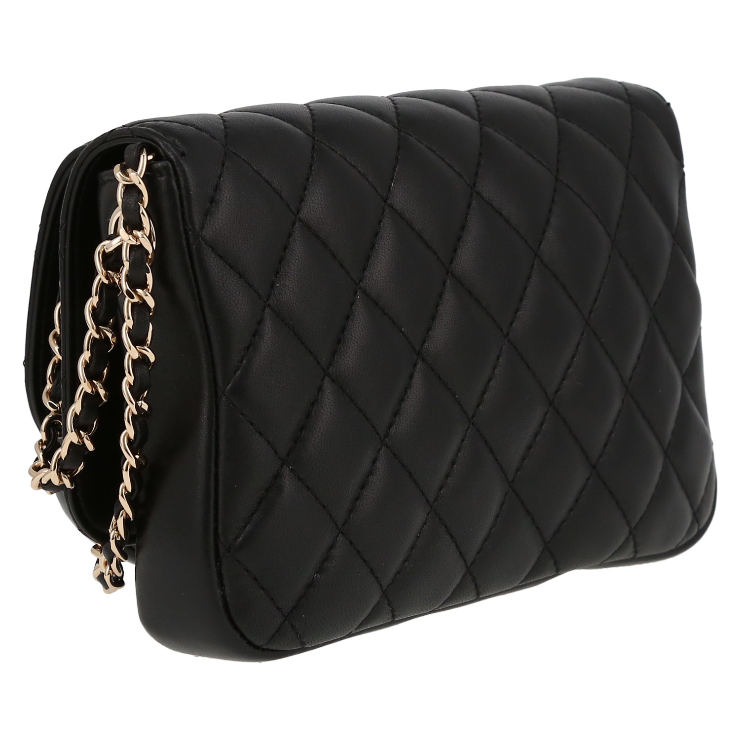 Chanel   shoulder bag  in black quilted leather - Detail D6