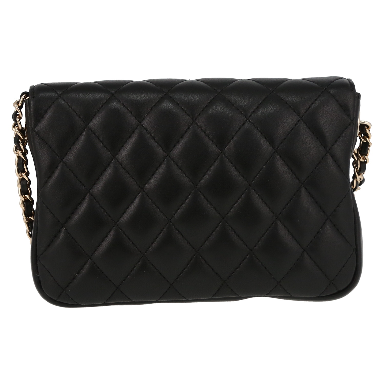 Chanel   shoulder bag  in black quilted leather - Detail D7