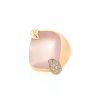 Sortija Pomellato Ritratto modelo mediano de oro rosa, cuarzo rosa y diamantes - 00pp thumbnail