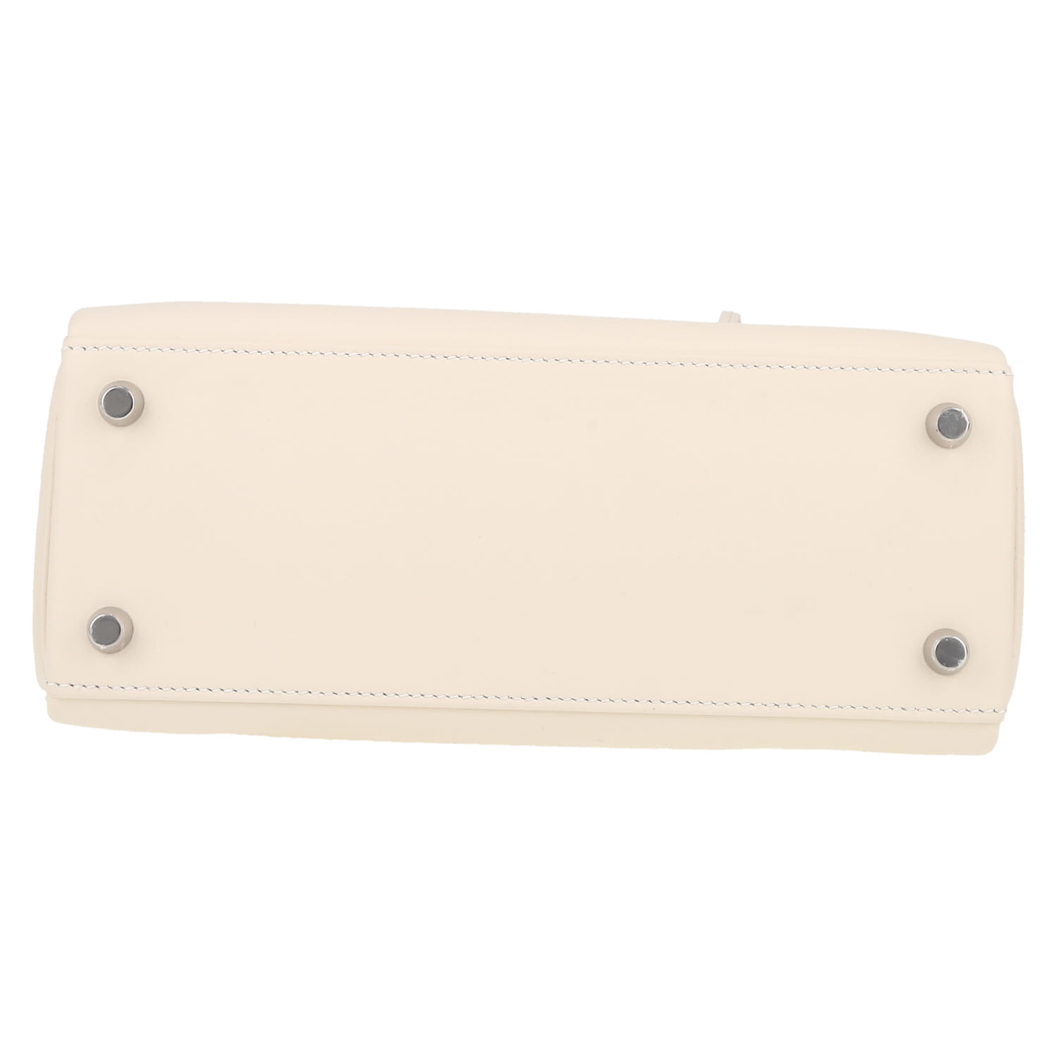 Borsa Hermès  Kelly 25 Colormatic in pelle Swift Nata, Bleu Brume, Cuivre Mauve Sylvestre e giallo Lime - Detail D1