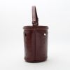 Bolso de mano Hermès  Mangeoire en cuero box color burdeos - Detail D6 thumbnail
