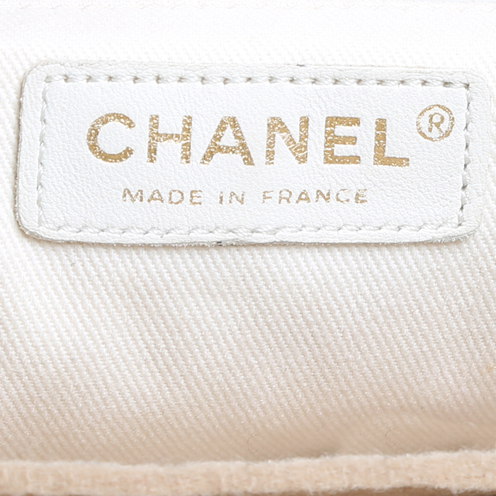 Borsa Chanel  Baguette in pelle bianca - Detail D5