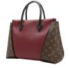 Bolso de mano Louis Vuitton  Tote W en lona Monogram marrón y cuero color burdeos - 00pp thumbnail