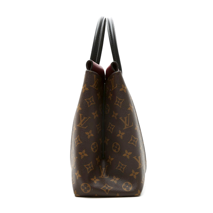 Louis Vuitton  Tote W handbag  in brown monogram canvas  and burgundy leather - Detail D6