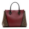 Louis Vuitton  Tote W handbag  in brown monogram canvas  and burgundy leather - Detail D8 thumbnail