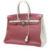 Borsa Hermès  Birkin 35 cm in pelle togo rosa lampone e grigia - 00pp thumbnail