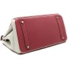 Hermès  Birkin 35 cm handbag  in raspberry pink and grey togo leather - Detail D4 thumbnail