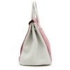 Hermès  Birkin 35 cm handbag  in raspberry pink and grey togo leather - Detail D5 thumbnail