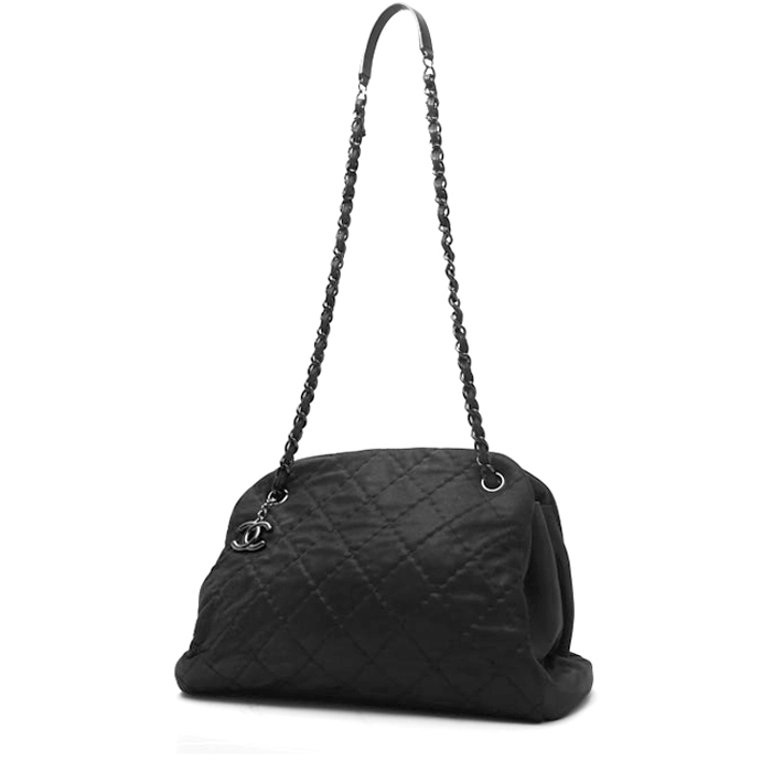 Sac à main Chanel  Mademoiselle en cuir matelassé noir - Detail D2