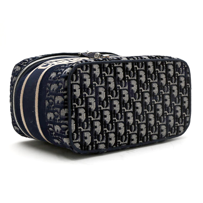 Dior Travel Vanity vanity case in blue monogram canvas Oblique - Detail D5