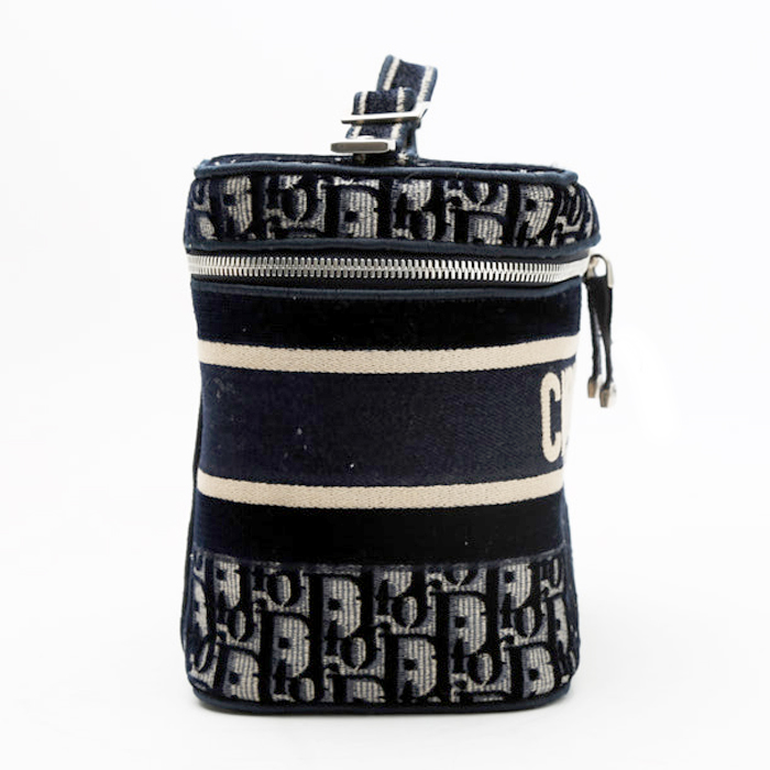 Dior Travel Vanity vanity case in blue monogram canvas Oblique - Detail D6