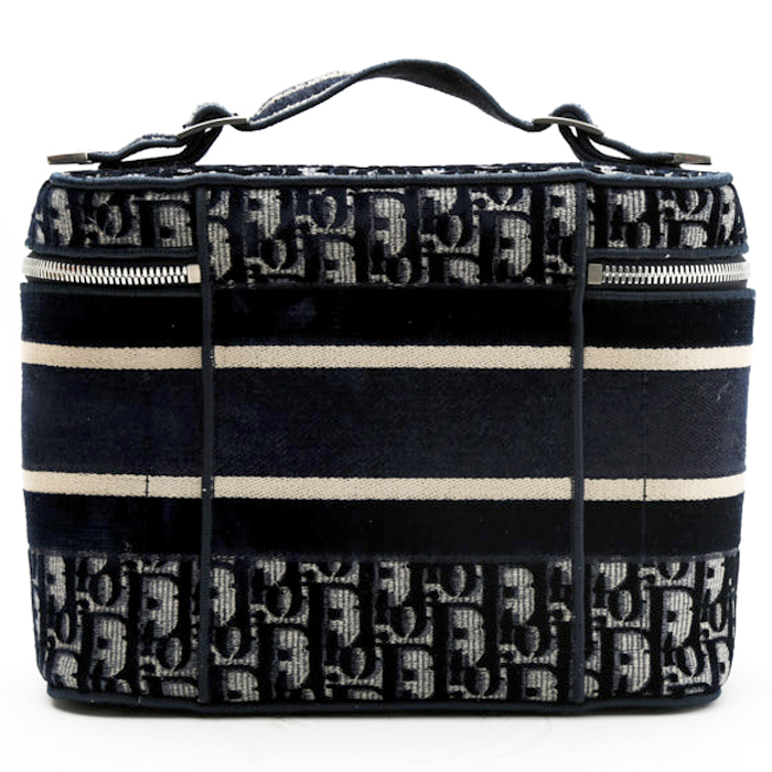 Dior Travel Vanity vanity case in blue monogram canvas Oblique - Detail D8
