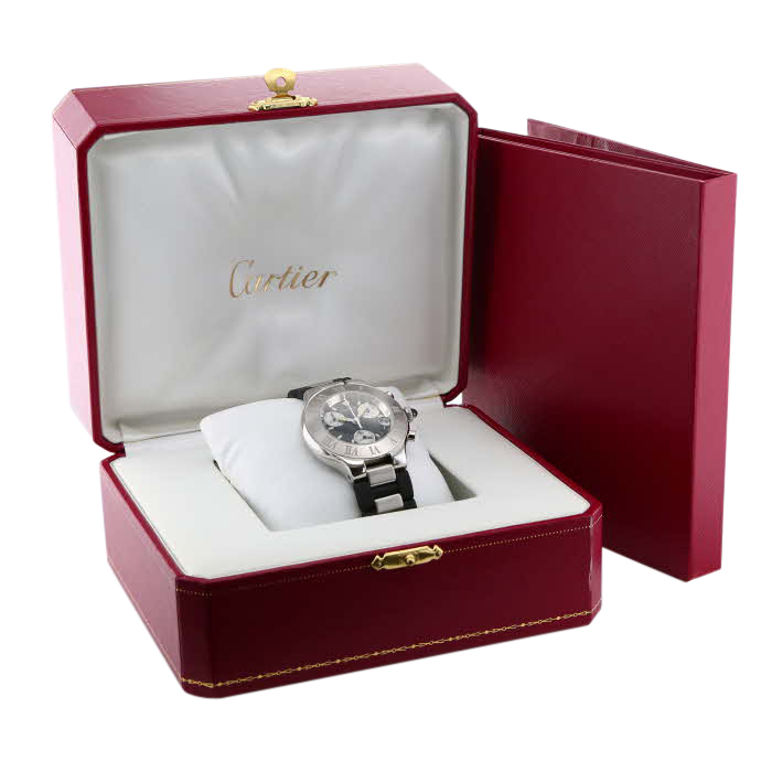Cartier 21 Chronoscaph  in stainless steel Ref: Cartier - 2424  Circa 2008