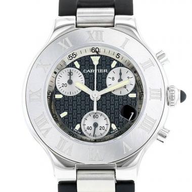 Cartier 21 Chronoscaph  in stainless steel Ref: Cartier - 2424  Circa 2008