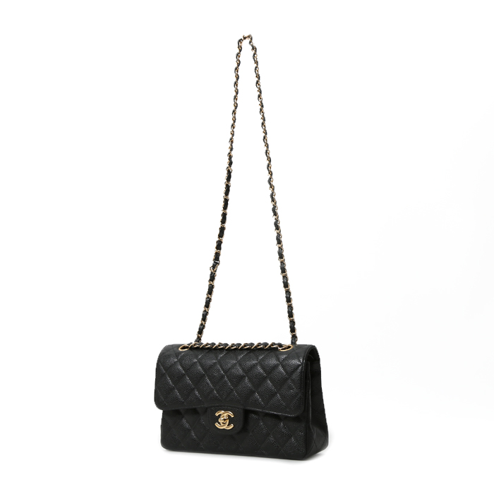 Bolso bandolera Chanel  Timeless Petit en cuero granulado acolchado negro - Detail D2