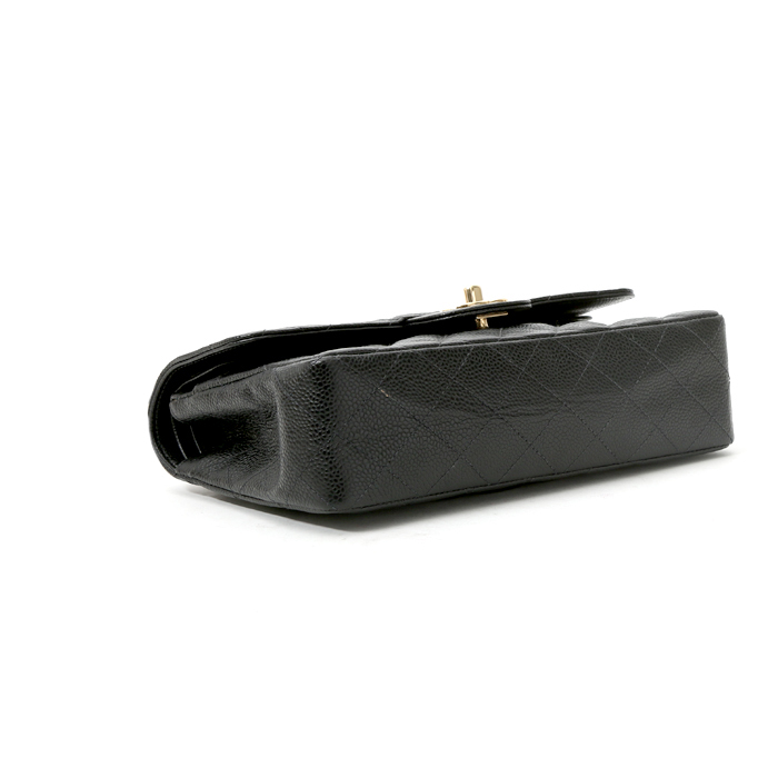 Bolso bandolera Chanel  Timeless Petit en cuero granulado acolchado negro - Detail D6