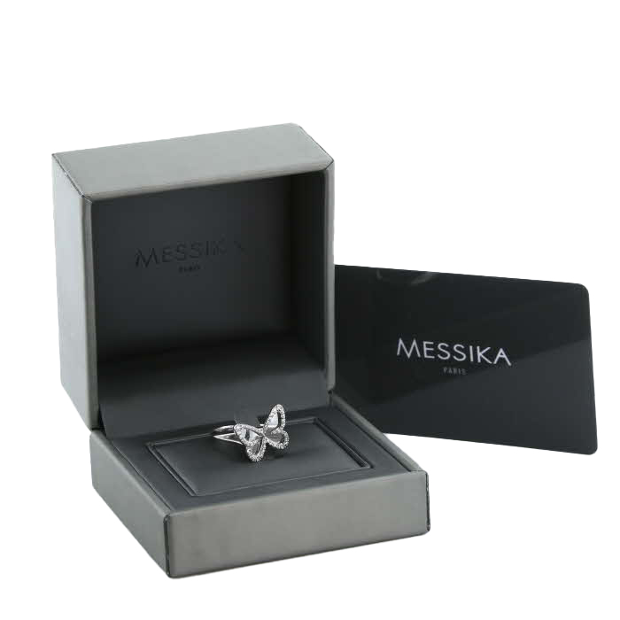 Anello Messika Butterfly in oro bianco e diamanti - Detail D2