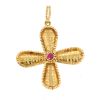 Lalaounis  pendant in yellow gold and ruby - 360 thumbnail
