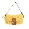 Fendi  Baguette handbag  in beige raphia  and yellow canvas - 360 thumbnail