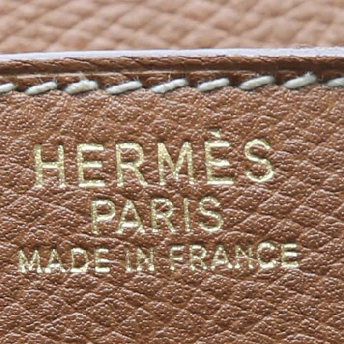 Borsa Hermès  Kelly 35 cm in pelle Courchevel gold - Detail D3