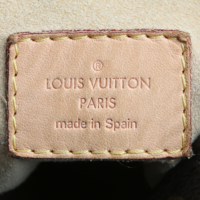Bolso de mano Louis Vuitton  Artsy en lona Monogram marrón y cuero natural - Detail D4