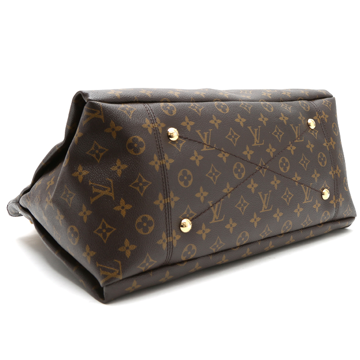 Bolso de mano Louis Vuitton  Artsy en lona Monogram marrón y cuero natural - Detail D5