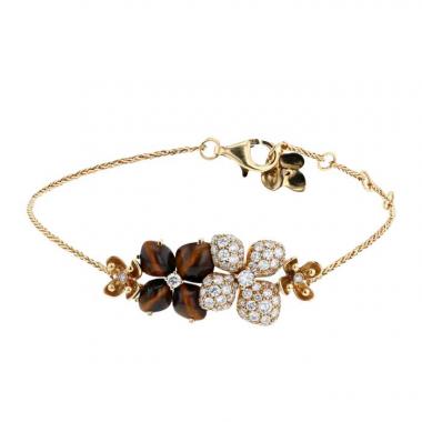 Bracciale Chaumet Hortensia in oro giallo, diamanti e