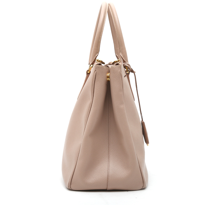 Bolso de mano Prada  Galleria en cuero saffiano rosa - Detail D6