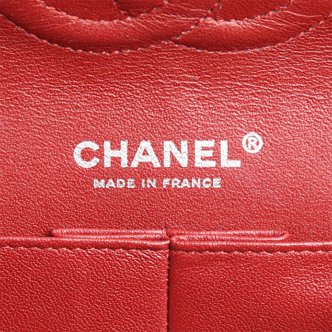 Chanel  Timeless Classic handbag  in red and green tweed - Detail D4