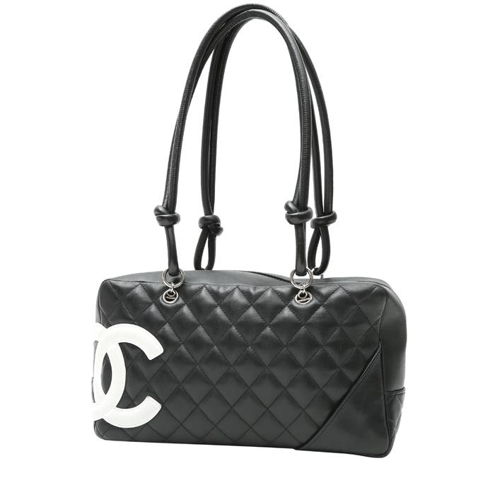 Chanel Cambon shopping bag in black quilted leather