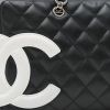 Chanel  Cambon shopping bag  in black quilted leather - Detail D1 thumbnail